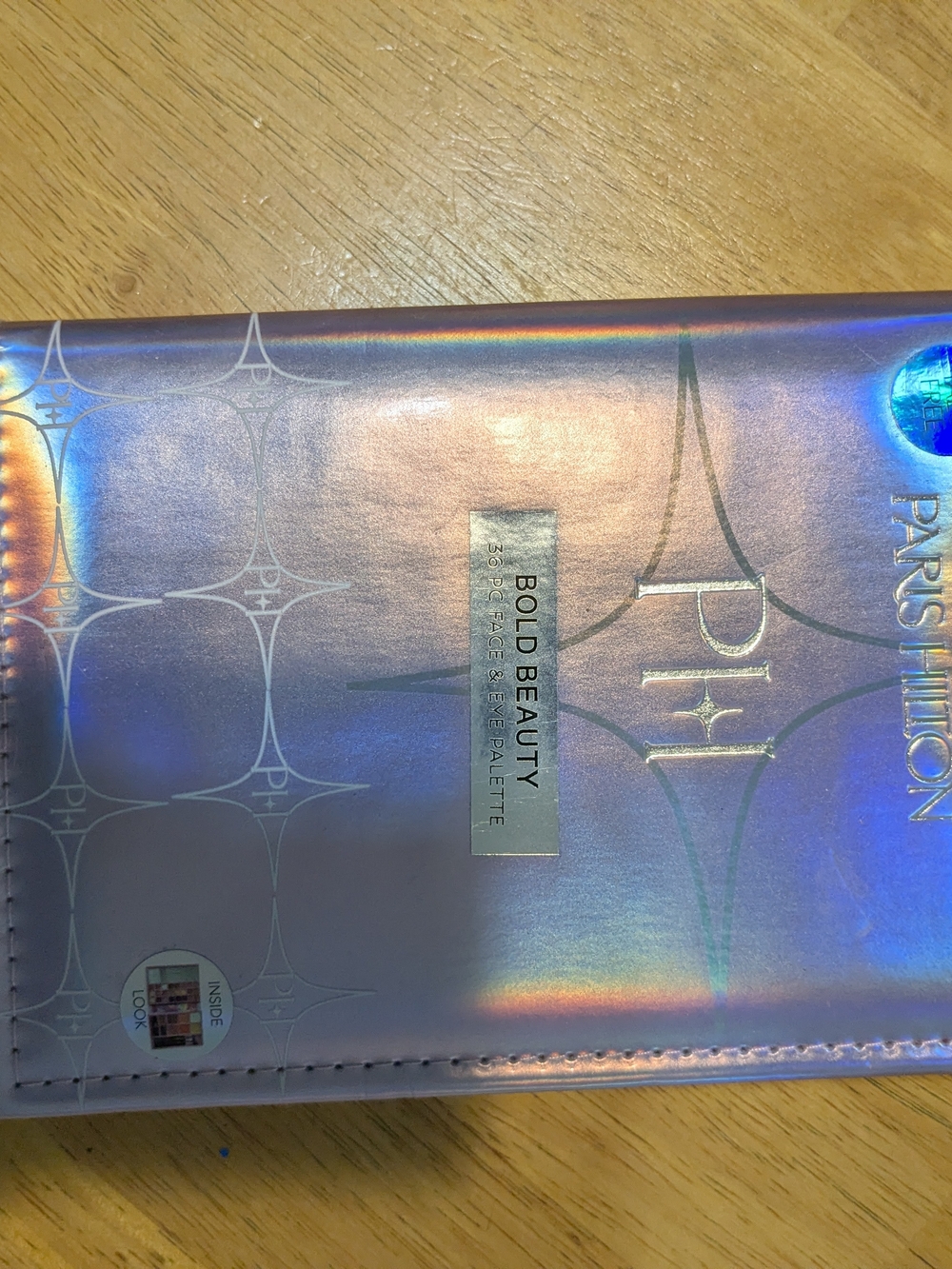 Paris Hilton Holographic Iridescent Purple Makeup Palette Case